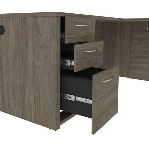 Bureau en L avec caisson