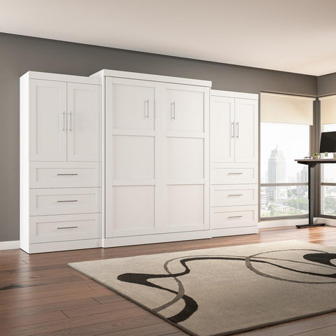 Grand lit escamotable avec penderies (136L)