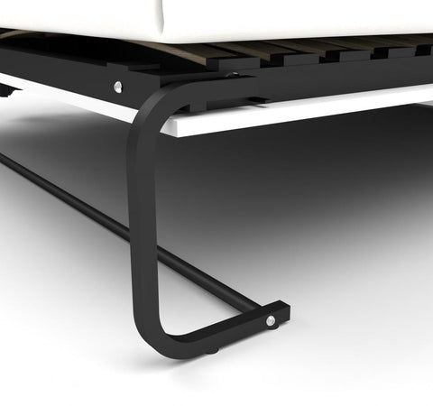 Grand lit escamotable avec table de chevet et étagères flottantes (85L)