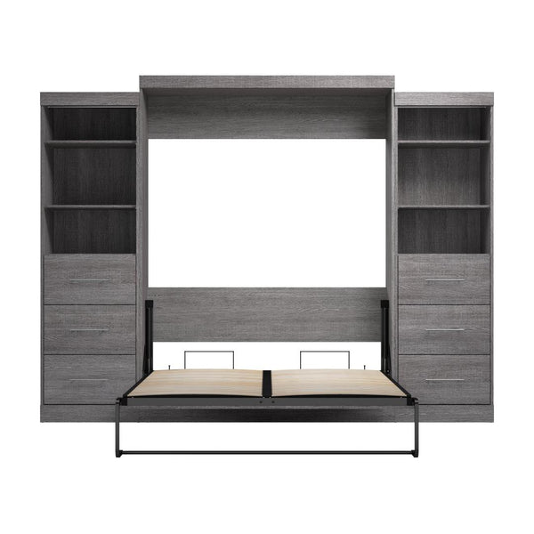 Grand lit escamotable et 2 organisateurs de garde-robe avec tiroirs (115L)