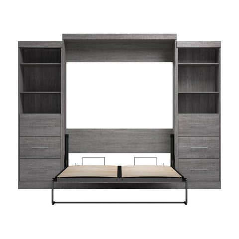 Grand lit escamotable et 2 organisateurs de garde-robe avec tiroirs (115L)