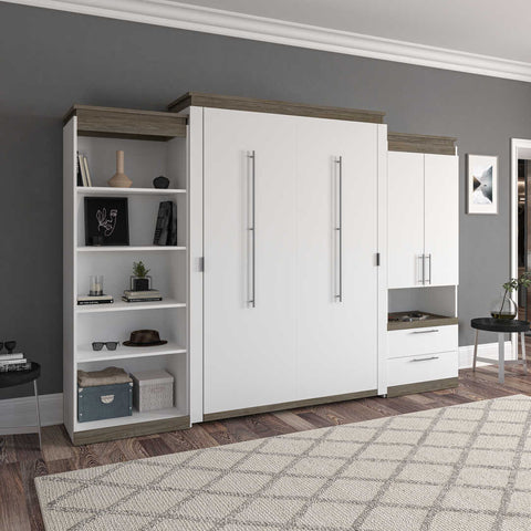Grand lit escamotable (queen) avec rangement multifonctionnel (125L)