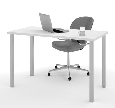 Table de bureau 48L avec pattes de métal carrées