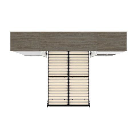 Lit escamotable deux places (double) et rangement multifonctionnel avec tiroirs (119L)