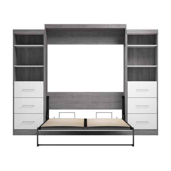 Grand lit escamotable et 2 organisateurs de garde-robe avec tiroirs (115L)