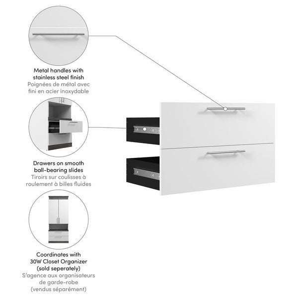 2 Drawer Set for 30W Tall Storage Shelf