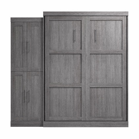 Grand lit escamotable avec organisateur de garde-robe (90L)
