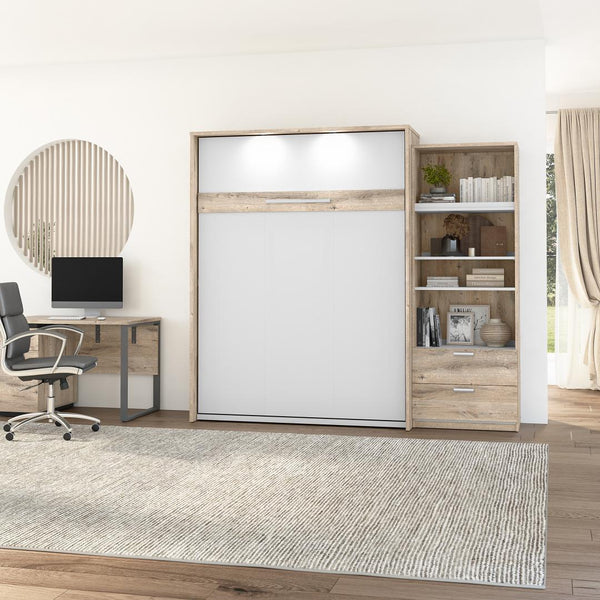 Grand lit escamotable avec organisateur de garde-robe (95L)