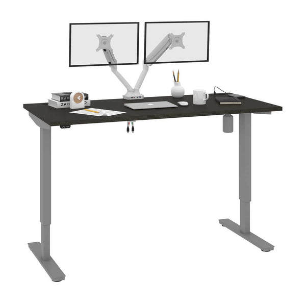 60W x 30D Standing Desk with Dual Monitor Arm