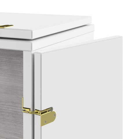 63W Queen Murphy Cabinet Bed with Pullout Drawer