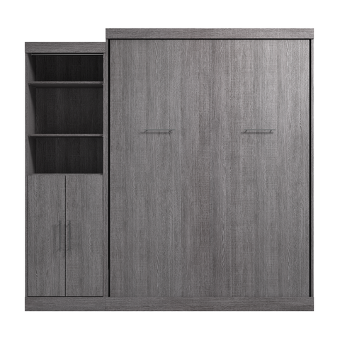 Grand lit escamotable avec organisateur de garde-robe avec portes (90L)