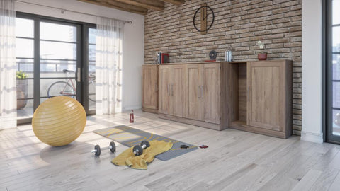 Full Cabinet Bed with Mattress and Storage Cabinets (133W)