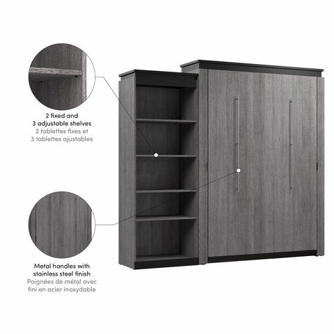 Queen Murphy Bed with Shelves (97W)
