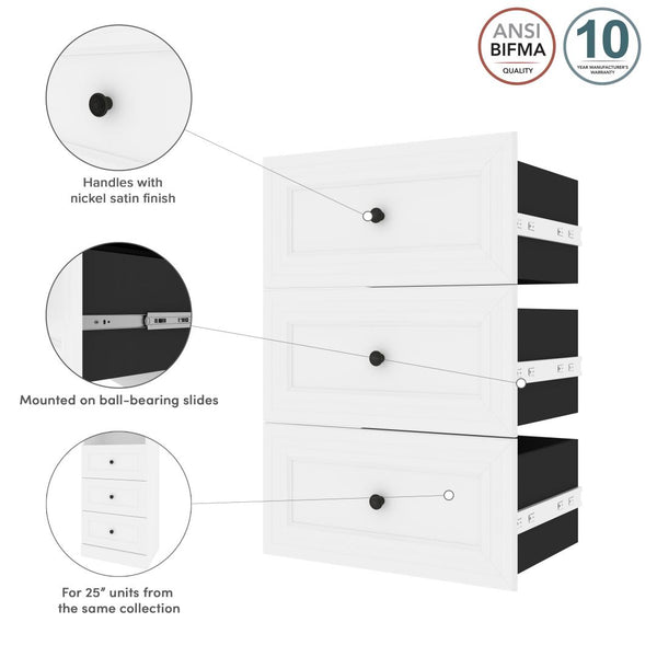 Ensemble de 3 tiroirs pour organisateur de garde-robe 25L Versatile