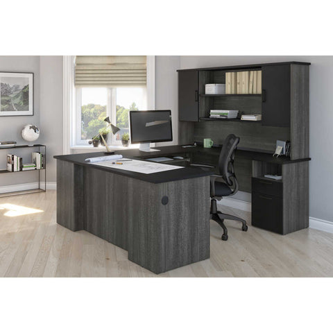 Bureau de direction en L ou en U avec huche
