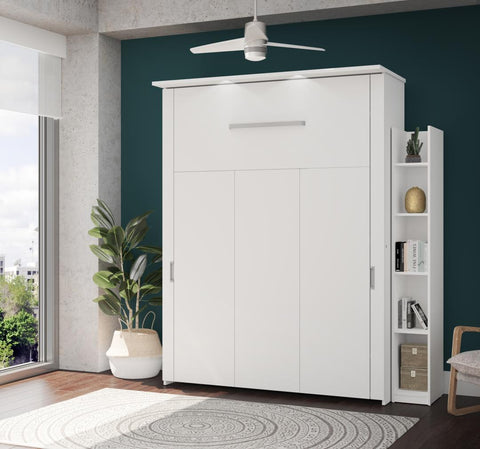 Grand lit escamotable (queen) avec étagère (76L)