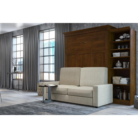 Grand lit escamotable avec canapé et organisateur de garde-robe (97L)