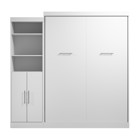 Grand lit escamotable avec organisateur de garde-robe avec portes (90L)