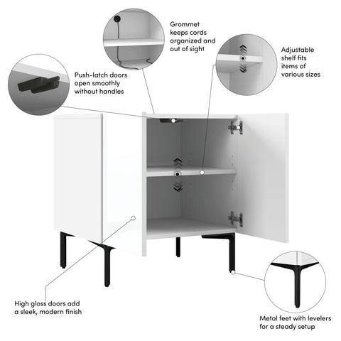 24W Modular Storage Cabinet with Doors