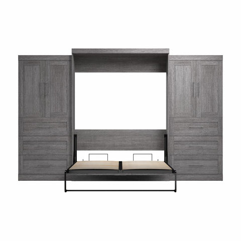 Grand lit escamotable avec penderies (136L)