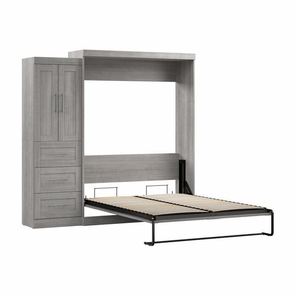 Queen Murphy Bed with Closet Storage Cabinet (89W)