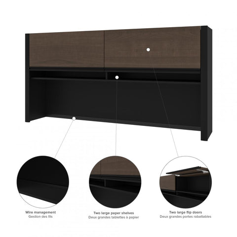 Bureau de direction en U 72L avec caisson et huche