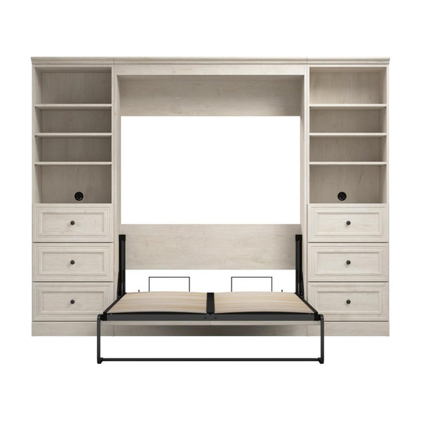 Full Murphy Bed and 2 Closet Organizers with Drawers (109W)