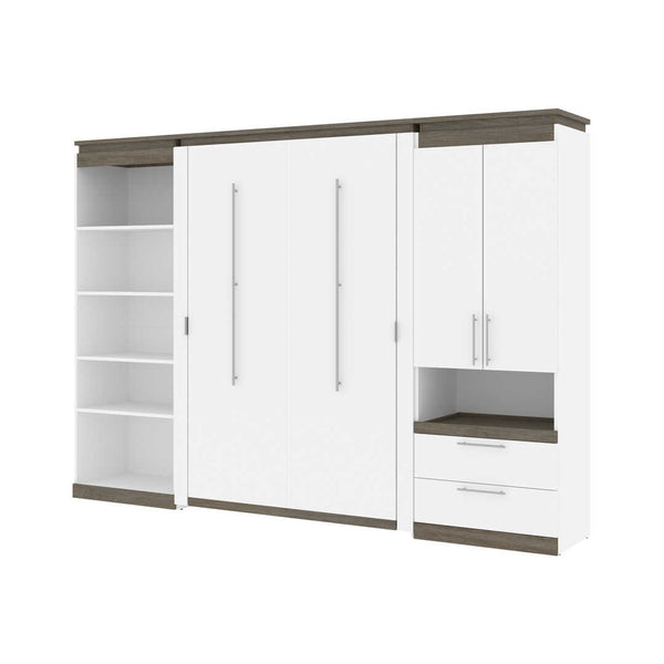 Lit escamotable deux places (double) avec rangement multifonctionnel (119L)