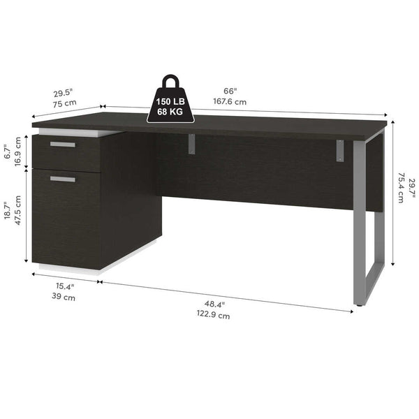 Bureau 66L avec caisson