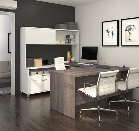 Bureau de direction en U 72L avec huche