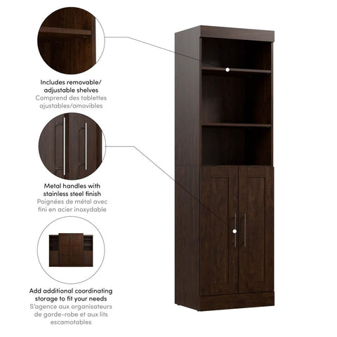 Organisateur de garde-robe 25L avec portes