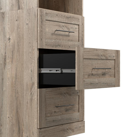 Contemporary Closet System with Drawers, 25W x 19D