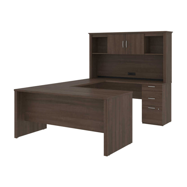 Bureau de direction en U ou en L 66L avec caisson et huche