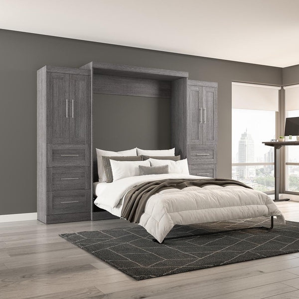 Grand lit escamotable avec armoires-penderies (115L)
