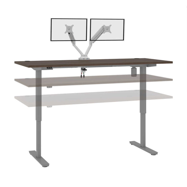 72W x 30D Standing Desk with Dual Monitor Arm