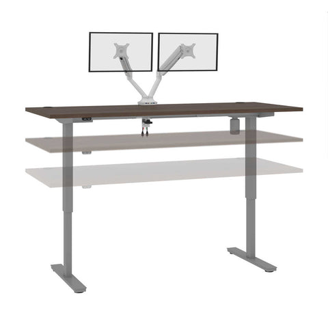 72W x 30D Standing Desk with Dual Monitor Arm