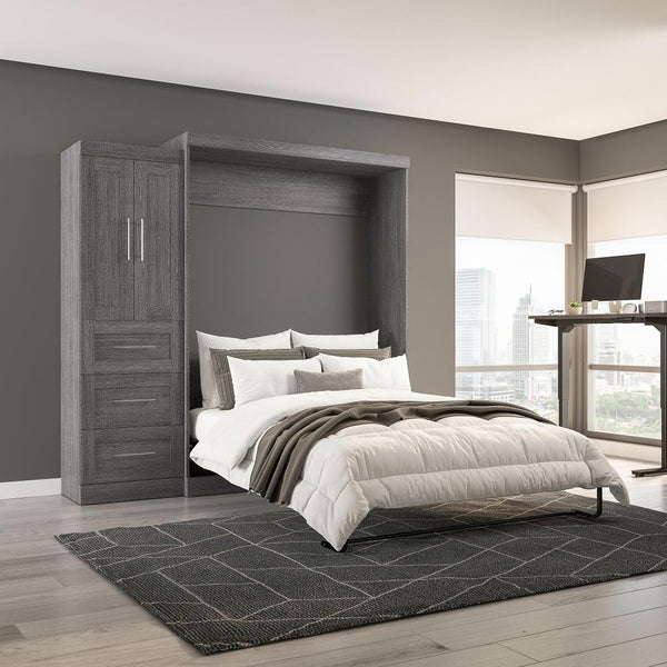 Grand lit escamotable avec armoire-penderie (89L)