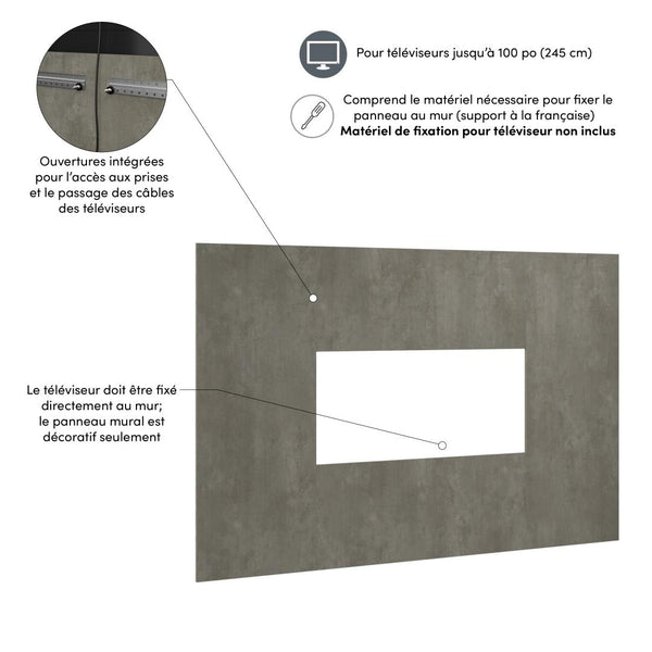 94W Large TV Wall Panel for Entertainment Center