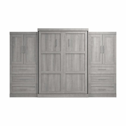 Grand lit escamotable avec penderies (136L)