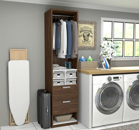 20W Closet Organizer with Storage Cubbies and Drawers