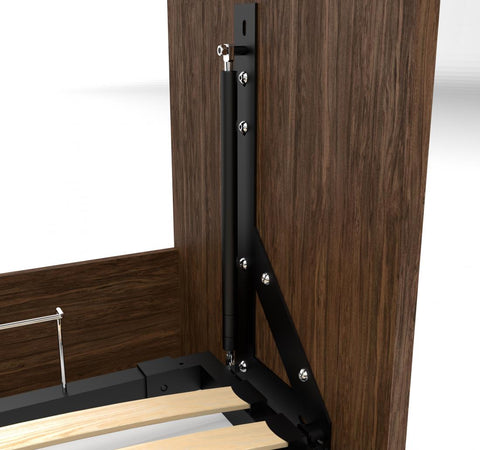 Lit escamotable double avec 2 organisateurs de garde-robe avec tiroirs (119L)