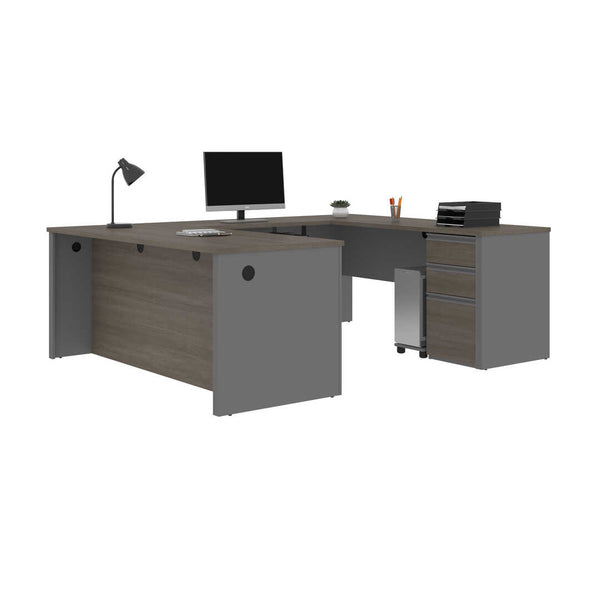 Bureau de direction en U 72L avec caisson