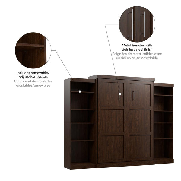 Grand lit escamotable et 2 étagères (115L)