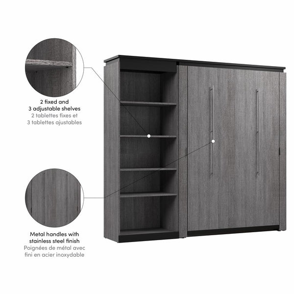 Full Murphy Bed with Shelves (91W)