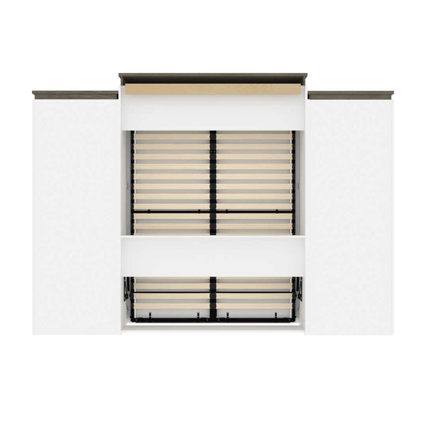 Grand lit escamotable (queen) et rangement multifonctionnel avec tiroirs (125L)