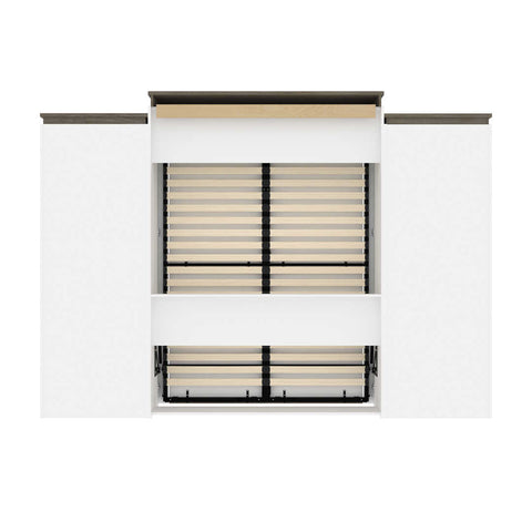 Grand lit escamotable (queen) et rangement multifonctionnel avec tiroirs (125L)