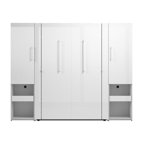 Full Murphy Bed and Storage Cabinets with Pull-Out Shelf (101W)