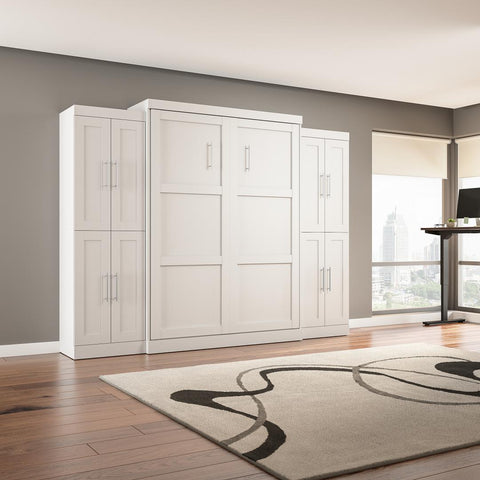 Grand lit escamotable avec armoires (115L)