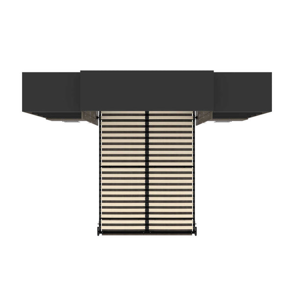 Grand lit escamotable (queen) et 2 étagères avec tiroirs (125L)