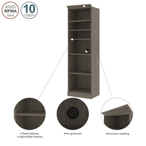 Traditional Closet System with Shelves, 25W x 20D